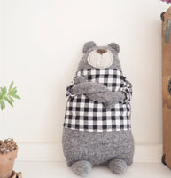 Brown Bear BOBO in Red Plaid