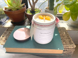The Chronicles Candle I  Organic Soy Candle Grapefruit and Mangosteen in a Ceramic jar