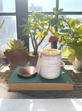The Chronicles Candle I  Organic Soy Candle Grapefruit and Mangosteen in a Ceramic jar