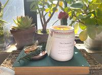 The Chronicles Candle I  Organic Soy Candle Grapefruit and Mangosteen in a Ceramic jar