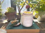 The Chronicles Candle I  Organic Soy Candle Grapefruit and Mangosteen in a Ceramic jar
