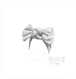 cashmere cotton jersey bow headband for baby heather grey