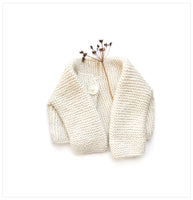 Alpaca Sweater for Baby I Cream color