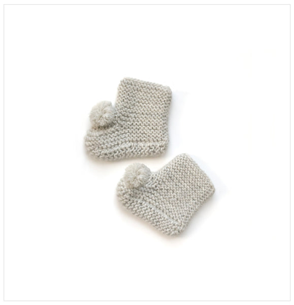 Alpaca Baby Booties I Grey color