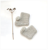 Alpaca Baby Booties I Blush pink