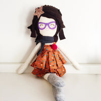 Pinkie in vintage dress  - The Twin Travel Sisters collection